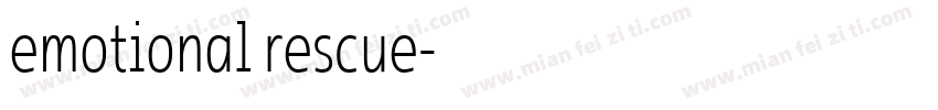 emotional rescue字体转换